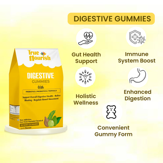 Digestive Gummies with Triphala, Prebiotics and Probiotics (30 Gummies)