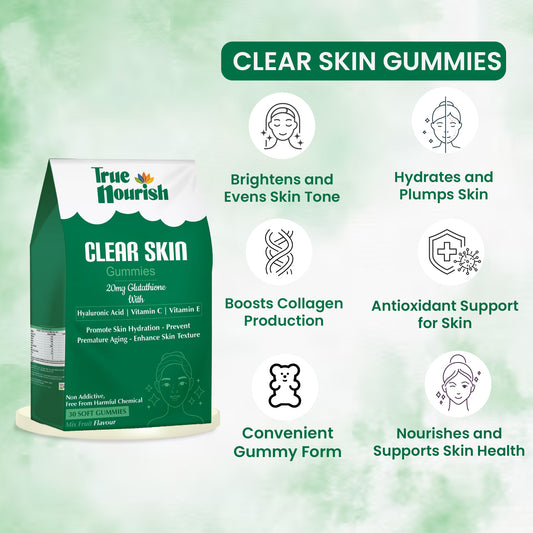 Clear Skin Gummies for glow, anti ageing and collagen boosting (30 Gummies)