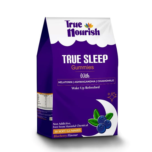 True Sleep Gummies with Melatonin, Ashwagandha (30 Gummies)